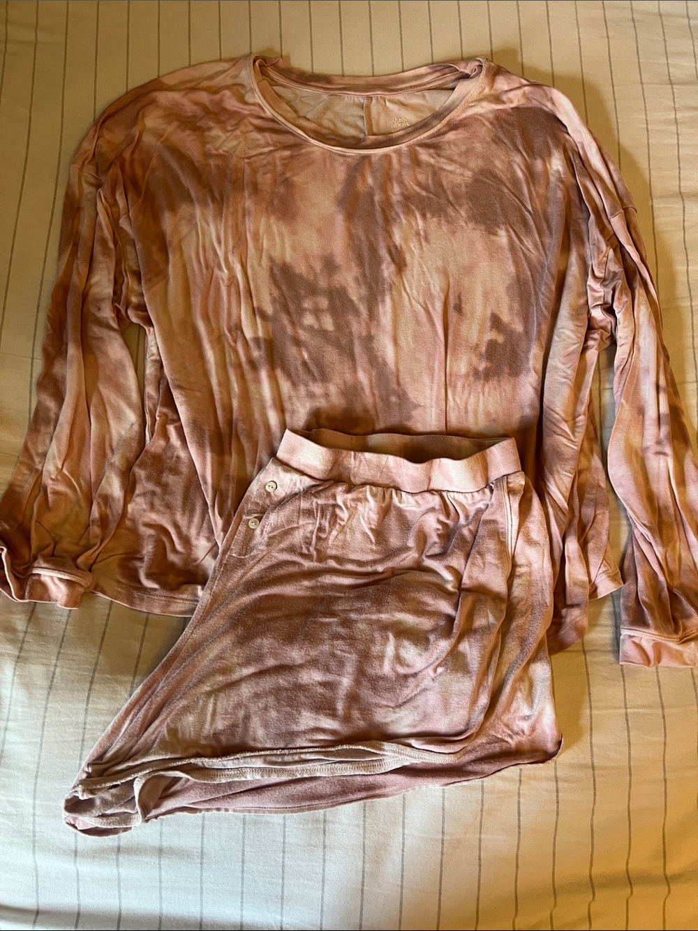 Stars Above Pink Tie-Dye Pajama Set